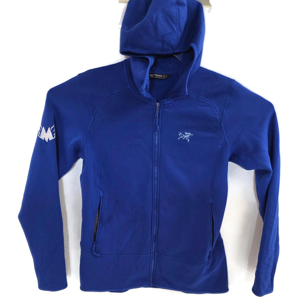 Arc'teryx Jacket Womens Large Blue Full Zip Hooded Fleece Athletic Hiking